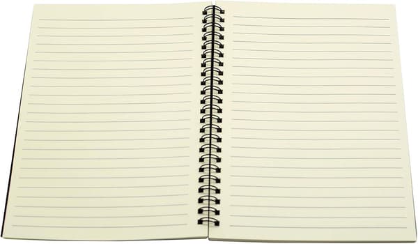 A5 Spiral Craft Paperback 8mm Straight Grain 60 Sheets -120 Pages Notebook 6 Pcs