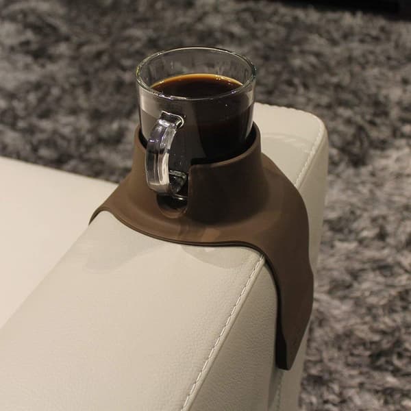 Silikon Sofakoppholder Sofaarmlene Lat Armlene Koppholder (Brun) brown