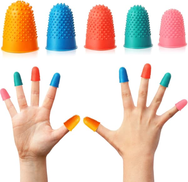 10 st fingertoppar silikon fingerborg fingerkudde grepp återanvändbart fingerskydd