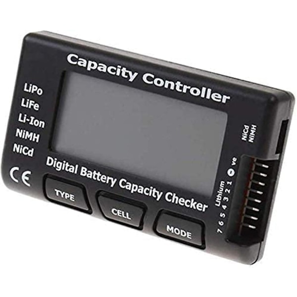 Digital Battery Capacity Tester, Batterikapacitet Voltage Checker Controller Tester