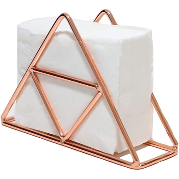 servetthållare, pappersservetthållare i rostfritt stål triangel, servetthållare för matbord i metall