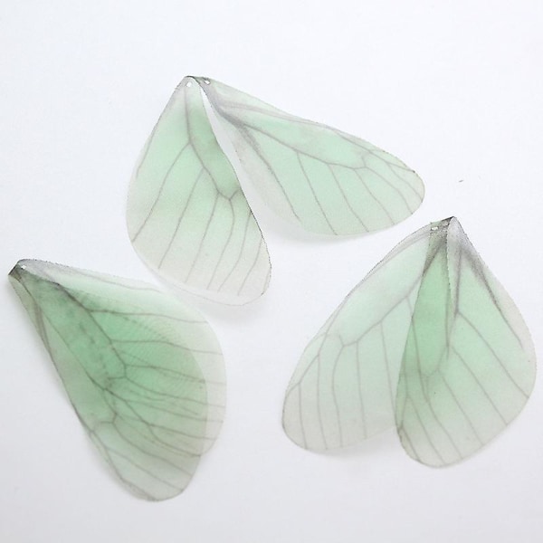 50 delar DIY Butterfly Wings Handgjorda Butterfly Wings Dekoration Craft (grön) Green