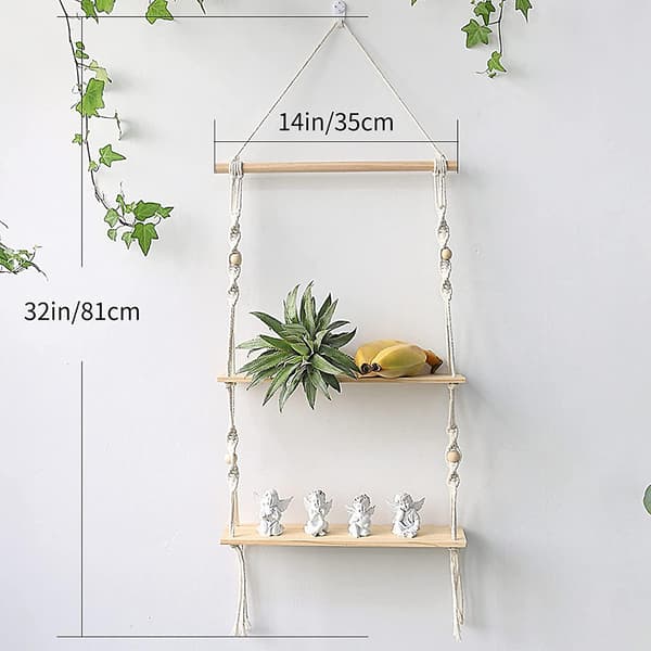 Boho Handvävd Gobeläng Väggdekor Hylla