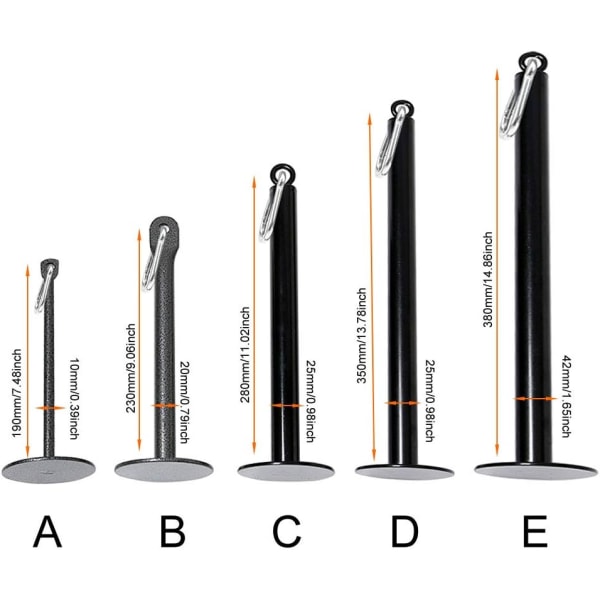 Låsstift med kraftig karbinhake, passar olympiska viktplattor, träningsutrustning för hemgym