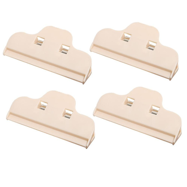 Klämmor för snacks, påsar, mat, för hem, kök, kontor (beige) Beige