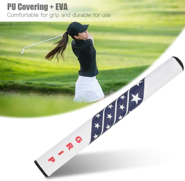 Golfgreb skridsikkert golfkølleputtergreb til golfpolstring, super stabilt, behageligt greb (hvid) White