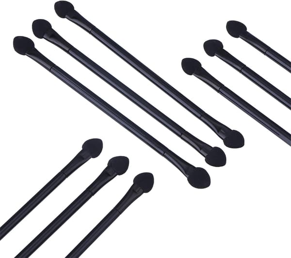 50-pack ögonskuggsborstar, engångsbruk, dubbelsidiga borstar, ögonskuggsapplikatorer