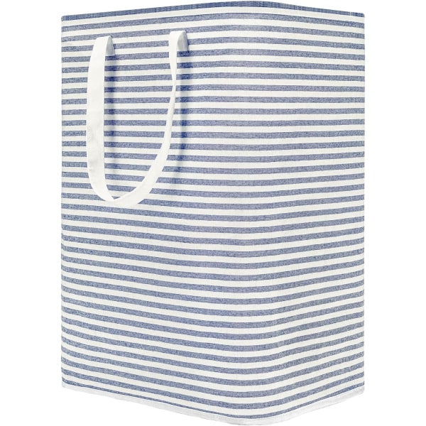 77L fristående tvättkorg, hopfällbar stor bomullskorg för kläder (blå) color 2