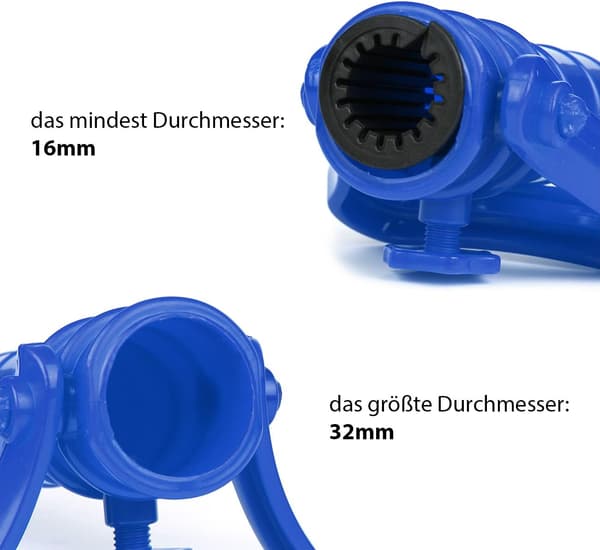 Solparaplyholder til strand eller jord blå med jordankre til parasolstang størrelse 42 cm (blå) blue