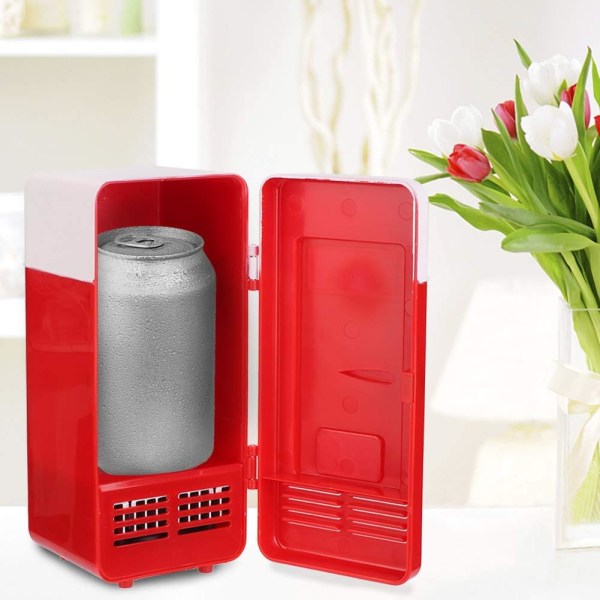 Mini portabelt kompakt personligt kylskåp, kylare och varmare USB Office Dual-Use