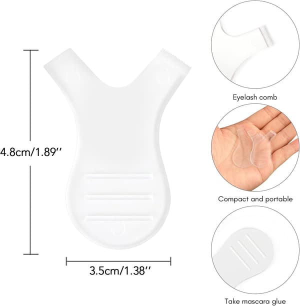 20 STK Silikone Øjenvippe Permanent Bukker, Y-formet Vippeløftning Podning Øjenvippebørste (Transparent)