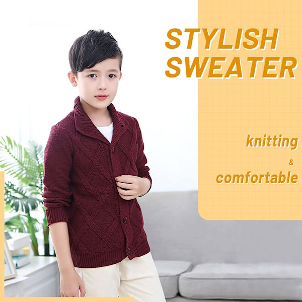 Baby Stickad Tröja Flicka Mjuka Outfits Toddler Stickade Tröjor Pojke Vinter Cardigan Barn Långärmad för Spädbarn, Storlek:S apricot 100 cm