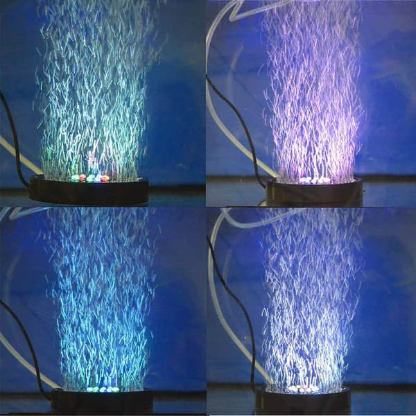 Akvarium LED Luftsten Plade, Akvarielufter med automatisk farveskiftende LED