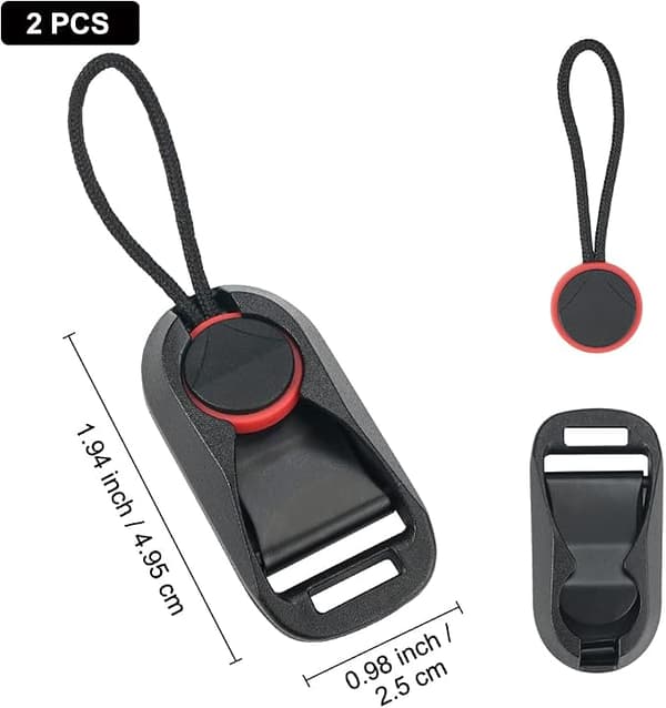 2-pack kamerarem snabbkoppling handledsrem spänne adapter universell, svart