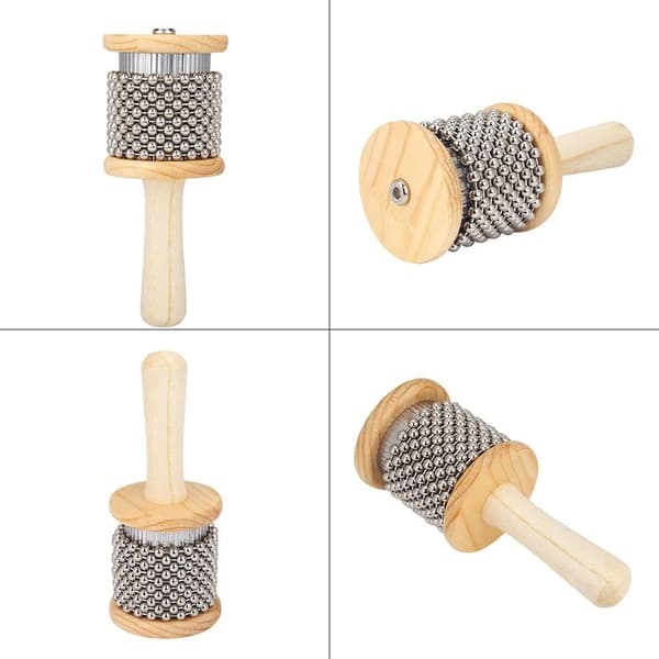 Træ Cabasa Træ Hånd Shaker Cabasa Percussion Instrument Lille til Studerende Børn