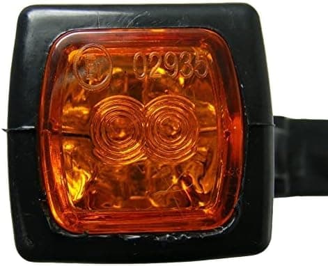 2 x LED Røde Hvide Gule Side Gummi Blinklys Markørlys Stængel Konturlamper til Lastbil Lorry Trailer