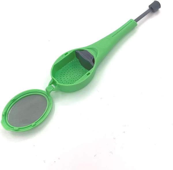 1 pakke silikone tefilter teinfuser genanvendelig ultrafin net te-pose (grøn)