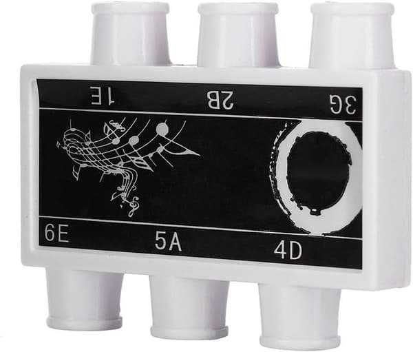 1 st Guitar Tuner Pitch Plast Tuner Pitch Toner E B G D A E E med ett bärfodral