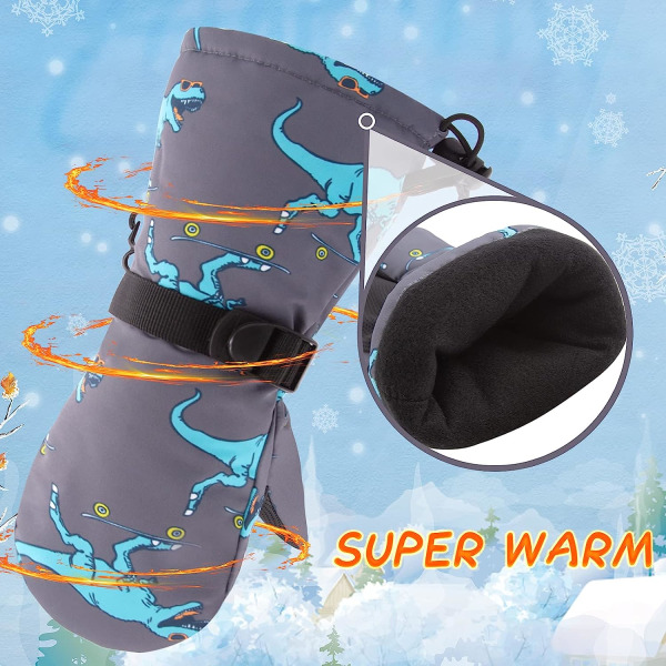 Vattentäta handskar för barn Toddler Snow Boys Handskar Varma baby för vinter skidhandske, storlek:M Color 3 m