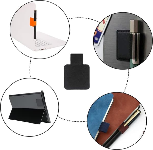 Notatbok selvklebende pennring elastisk pennholder (tilfeldig farge) 8 stk