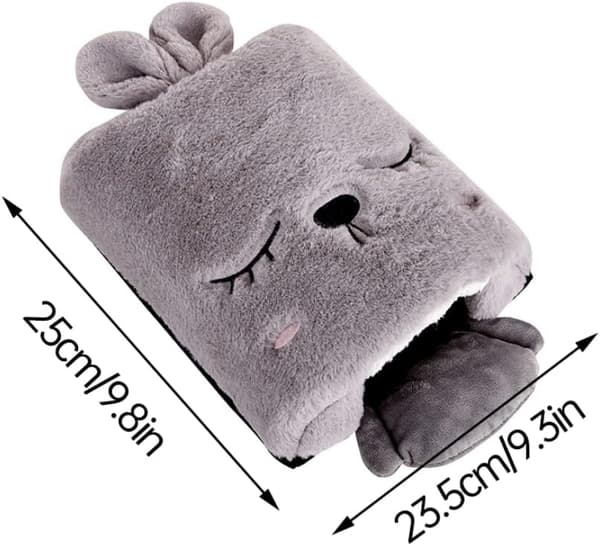Vinter Cartoon USB handvärmare pad med tid switch temperaturjustering (A stil) Grey