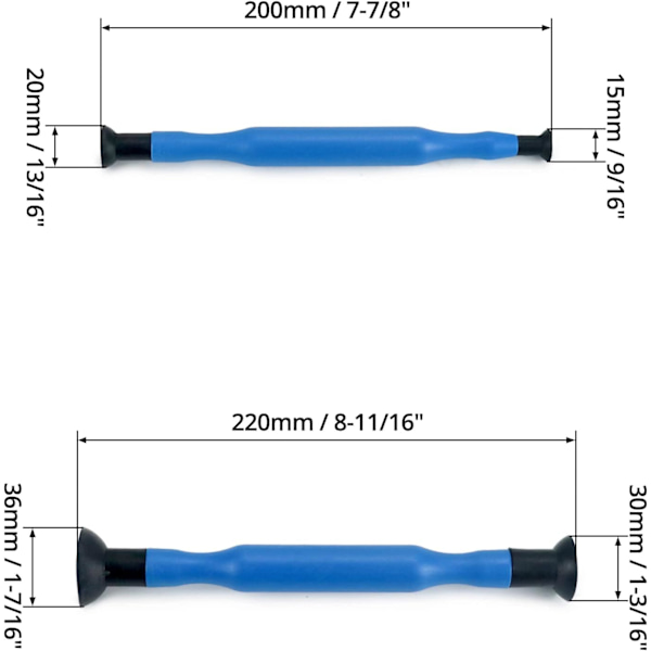 4-pack dubbelsidigt ventilslipverktyg med sugkopp, handventilslappare 1-1/8, 1-3/8, 5/8, 3/16 tum