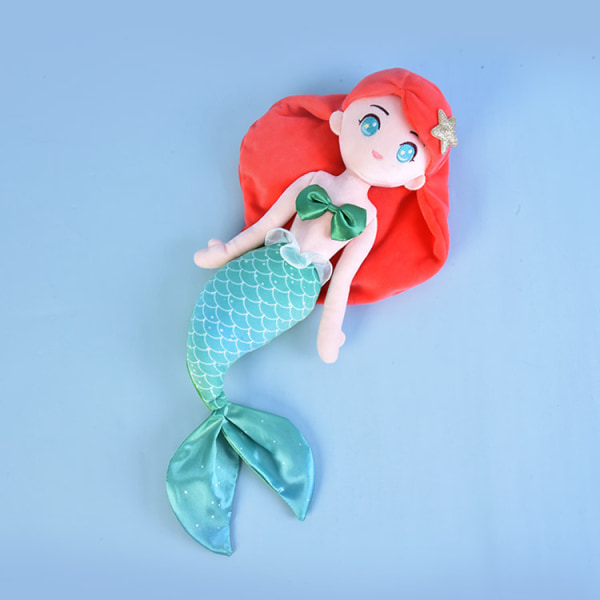 Athoinsu Mermaid Princess Gosedjur Mjuk Kramande Kramdjur Plyschdocka Födelsedag Barnens Dag Jul för Småbarn Flickor Green