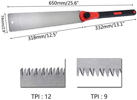 Trekk-sag utskiftbar flush-kutt sag 12,5 tommer fleksibelt blad håndsag for trearbeid