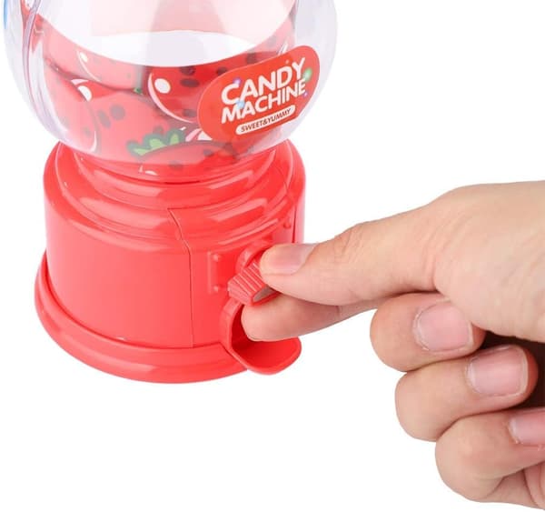 Barn Godisautomat Plast Mini Spargris Dispenser Barn Present (Röd) Red
