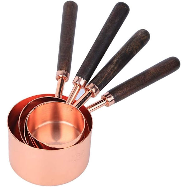 4 st/set Rostfritt stål roséguld Måttsked Set Kök Bakverktyg