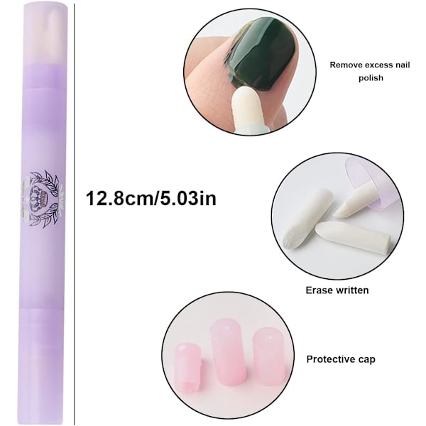 2PCS bomullstops rengöring bomull för nagelpennor  DIY pennor Korrigering av nagellack 6 ersättning