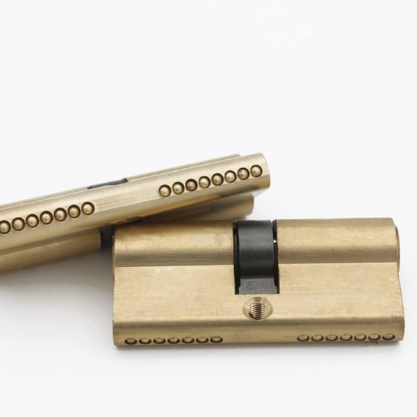 90mm Euro Cylinderlås 45/45 Mässing Anti-stöld Dörrlås Cylinderlås med 8 Nycklar, Anti-Bump