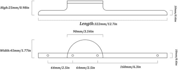 2 Stykker Møbelgreb Køkken Center Afstand 288mm Møbelgreb Grå Køkkengreb (grå) color 1 l