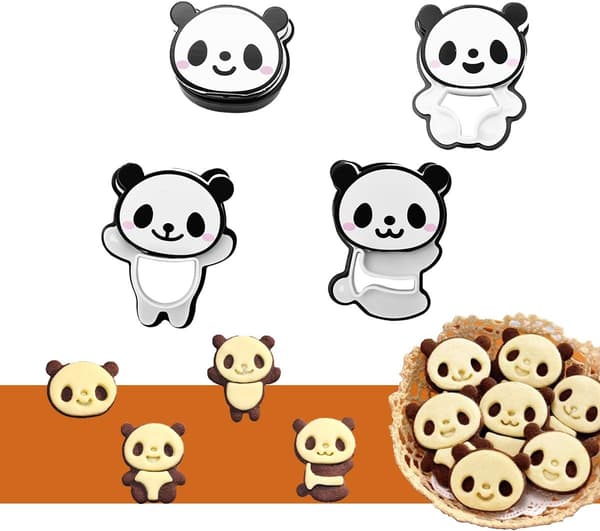 Rød panda risbolleform DIY sandwichform kakeform panda kjeksform