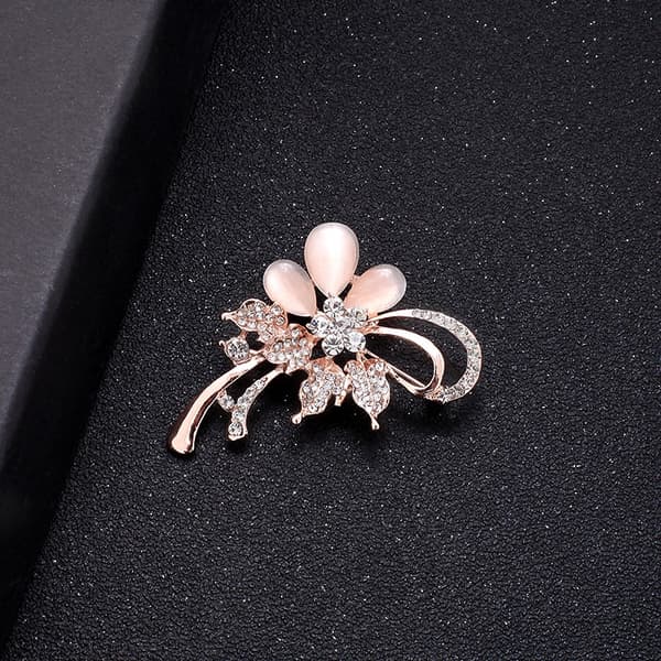 Dame Blomsterbrosje Dame Rhinestone Perlebrosje Jenter