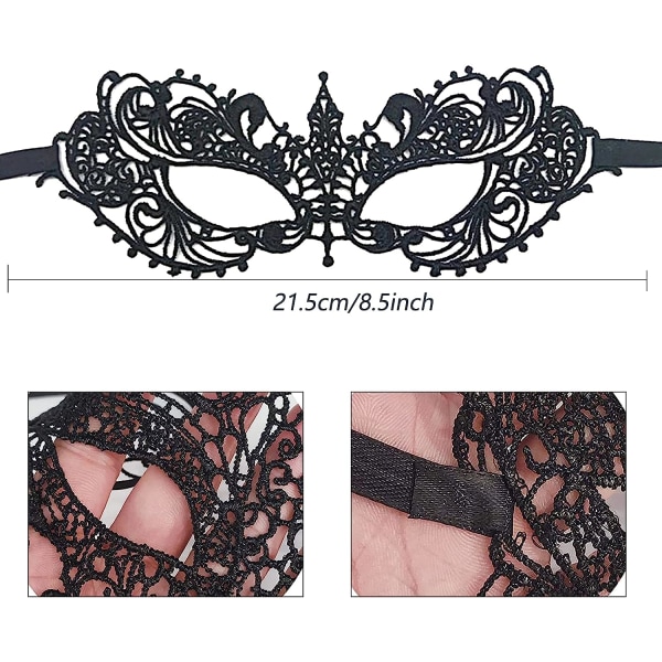 Dam Sexig Prom Lace Mask Halloween Masquerade Party Halvmask 2 stycken