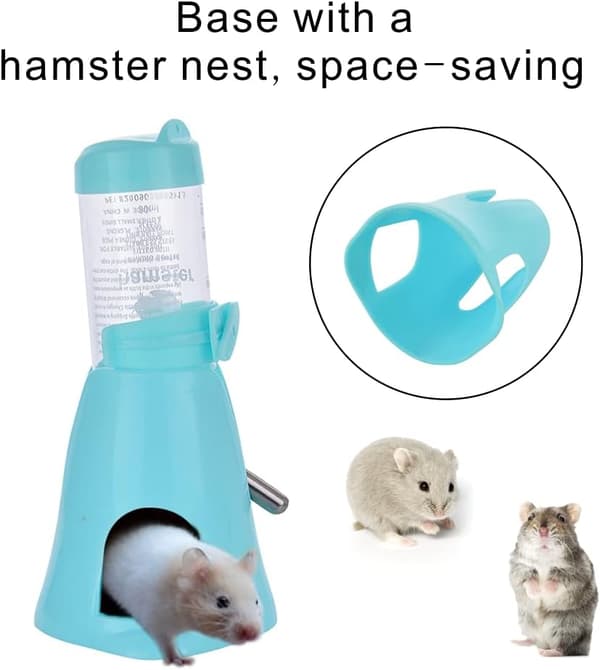80 ml 3-i-1 Hamster Automatisk Roll-On Drikker Kæledyrsfoderbeholder Base (blå) blue 80ml