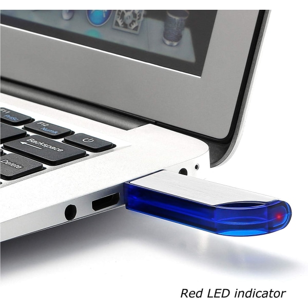 32G USB minne Memory Stick Thumb Drive för bärbar dator med indikerande ljus（blått）