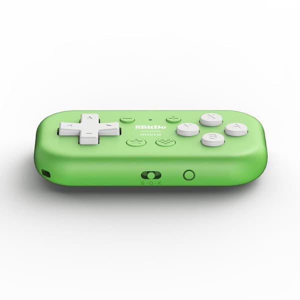 Mikro Bluetooth Gamepad Lommeformat Minikontroller for Switch, Android og Raspberry Pi, Støtter Tastaturmodus (Grønn) green
