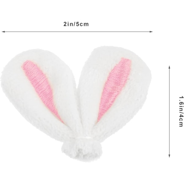 Påskhare öron prydnader 20st kanin öra hårklämma tillbehör Filt kanin öron (rosa)