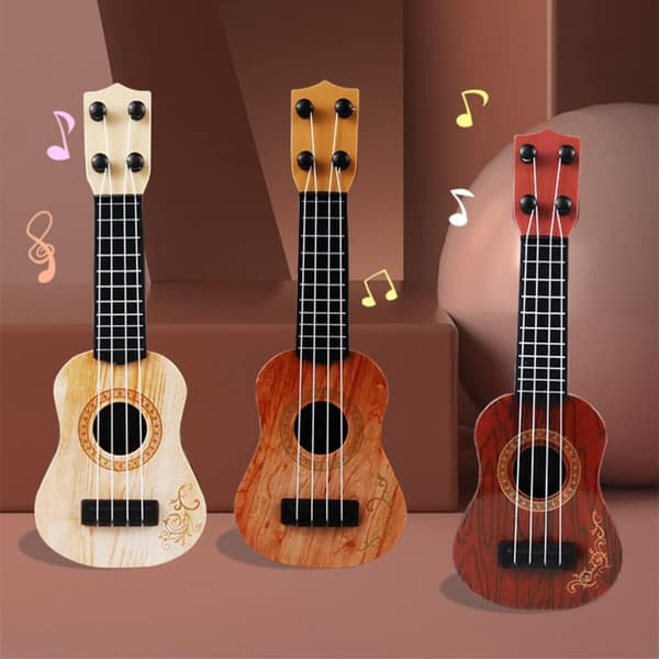 Barnas Mini Firestrengs Gitarinstrument (Gul) 1 Stykke Yellow