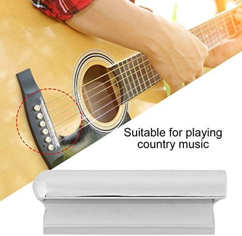 Gitar Dia, Elektriske Gitarer Rustfritt Stål Dia Bar Gitarstreng Slide (Sølv)