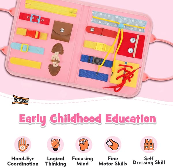 Post the Education Dressing Learning Committee Lasten Busy Board (Pink) Pink