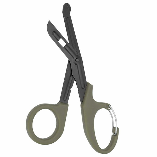 Sax, EMT och traumasax, titanskär för bandage 7,2 tum böjd stealth svart (grön) green