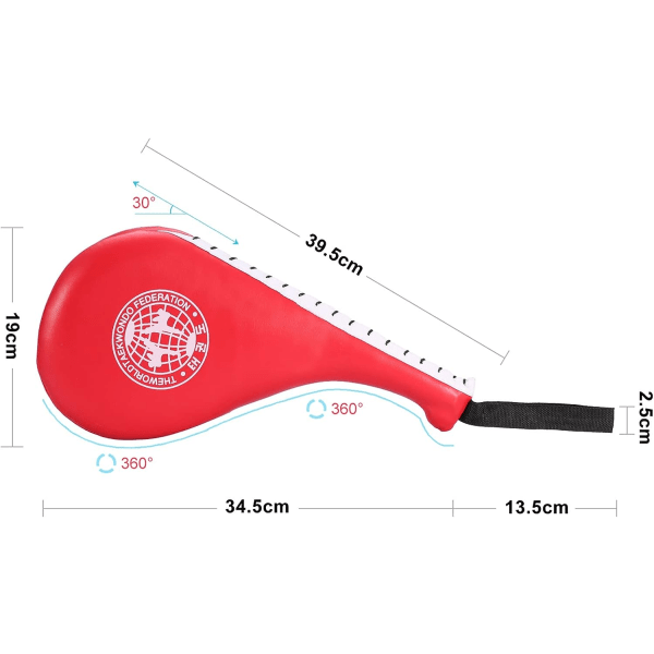 1 par Kick Target Pad Taekwondo Kick Pads Kickboxing Träning Karate Kicking Target Pad（röd）
