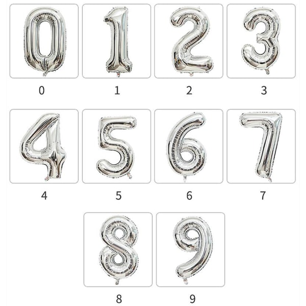 40 tums nummer aluminiumfilmsballong brev Mylarfolie heliumballong (4) 4