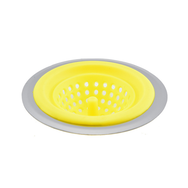 Flexibel silikon och rostfritt stål diskhossil (gul) Yellow