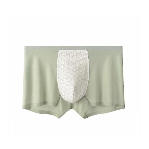 Herr Ice Silk Kalsonger Sport Boxershorts Andas Boxershorts Tonåringar (Vit Grå 4XL) White Grey 4xl