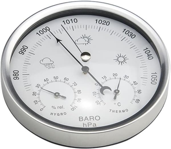Skivebarometer med termometer hygrometer værstasjon barometrisk trykkmåler