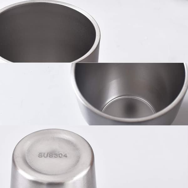 Rostfria muggar, 10 oz / 300 ml metallmugg, dubbelväggig dricksmugg – set med 2-pack